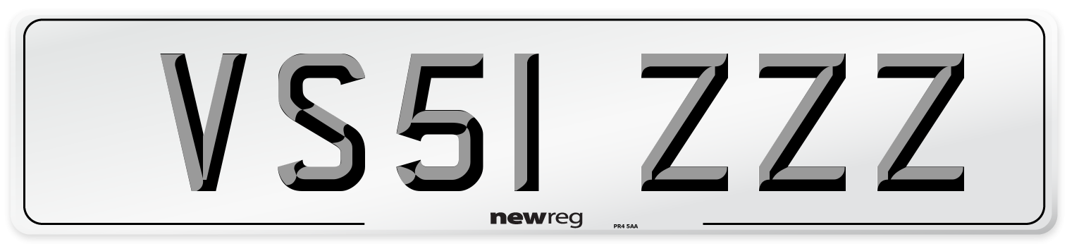 VS51 ZZZ Number Plate from New Reg